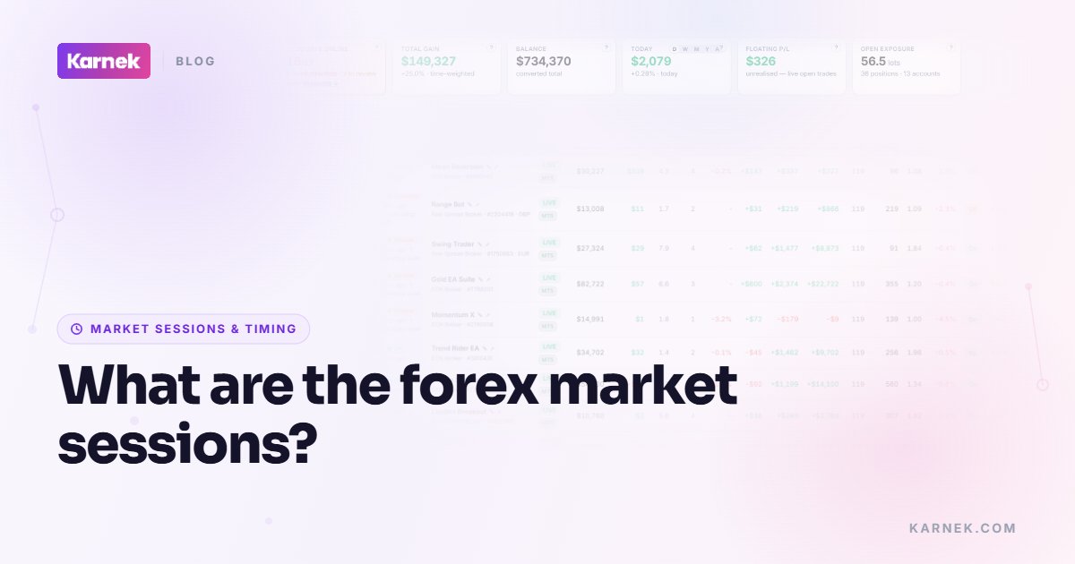 What are the forex market sessions?