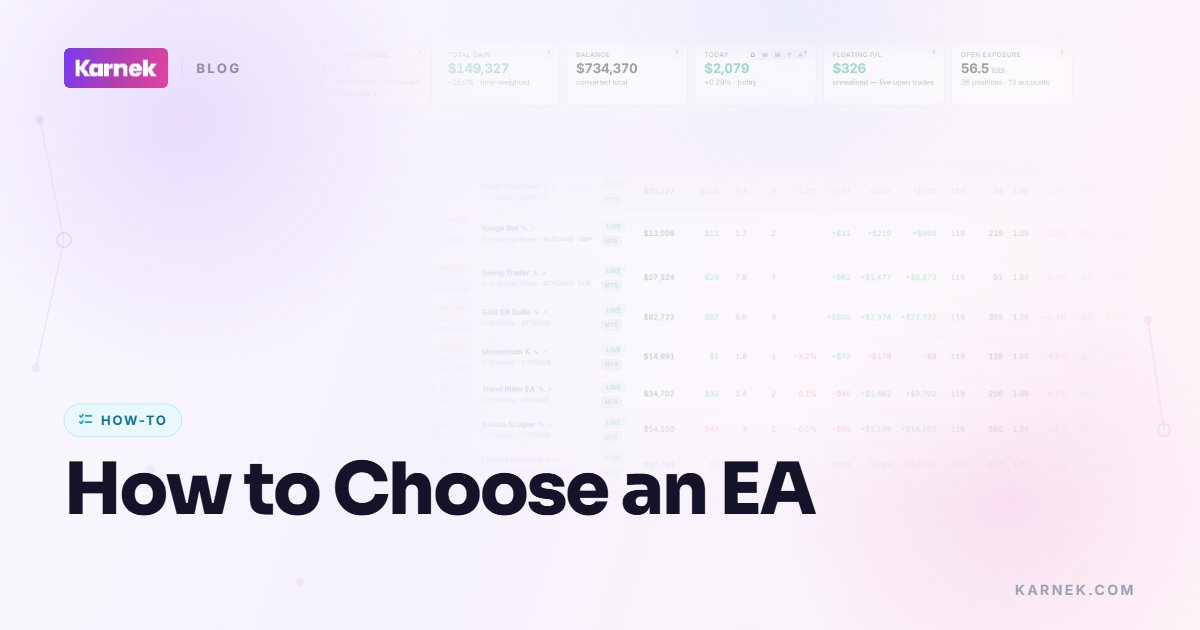 How to Choose an EA