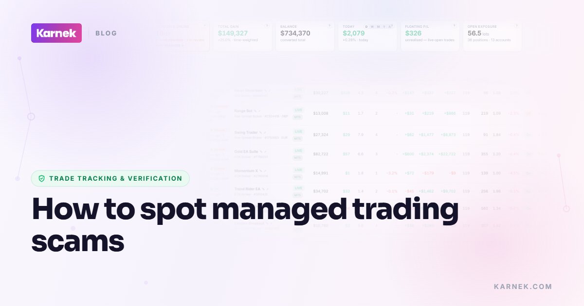 How to spot managed trading scams