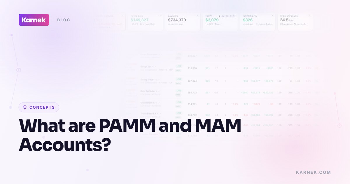 What are PAMM and MAM Accounts?
