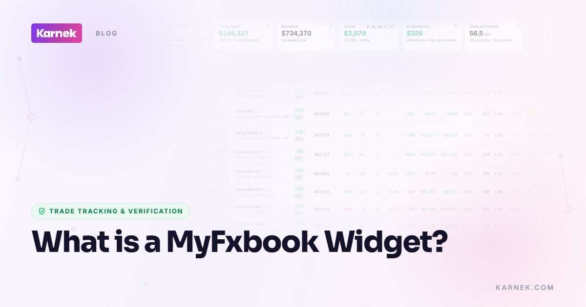 What is a MyFxbook Widget?