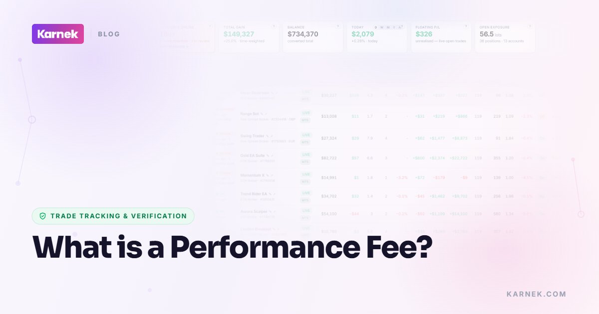 What is a Performance Fee?